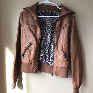 Brown Fake leather jacket